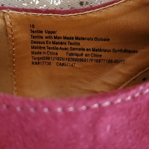 Burgundy faux suede oxfords, size 10 - Picture 5 of 6